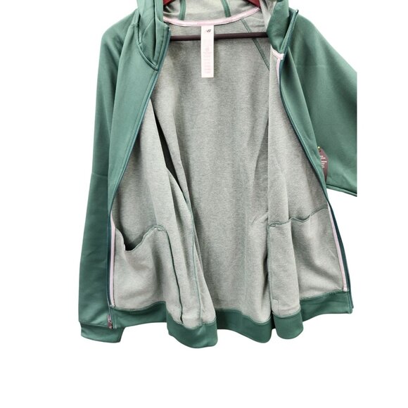 New Balance Mens Full-Zip Green Hoodie XLT NBTAVELHOODY Lightweight Athletic Jac - Picture 14 of 16